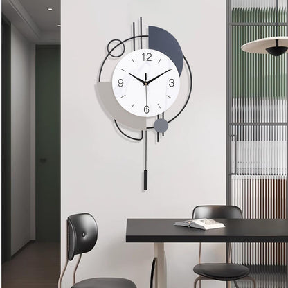 Abstract Shaped Geometric Wall Clock Black