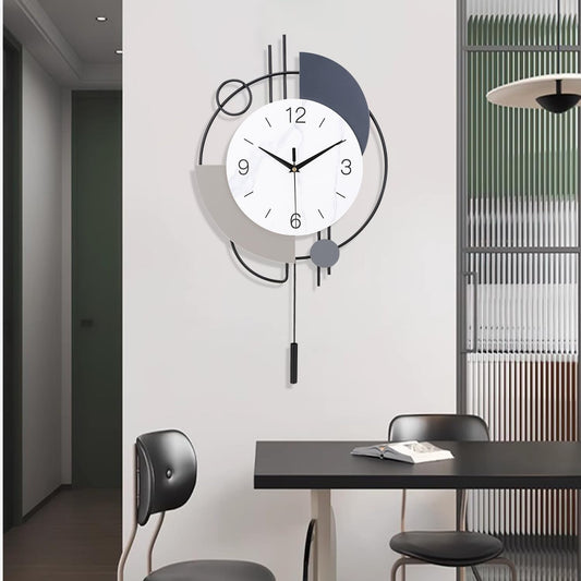 Abstract Shaped Geometric Wall Clock Black