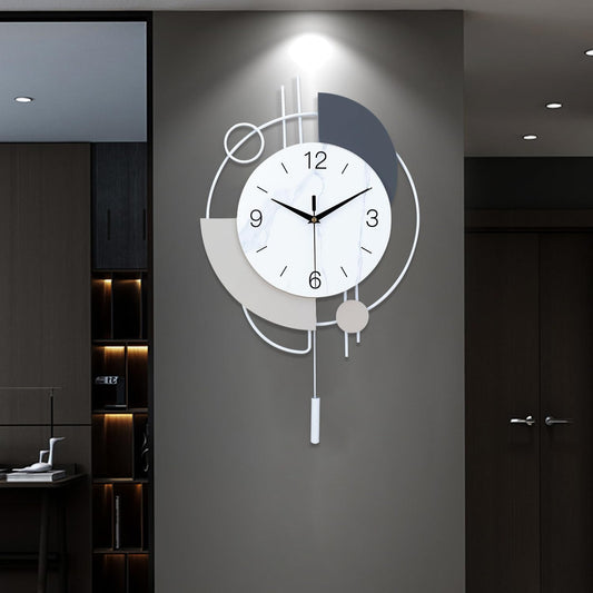 Abstract Shaped Geometric Wall Clock White