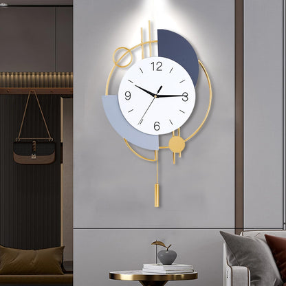 Abstract Shaped Geometric Wall Clock Gold
